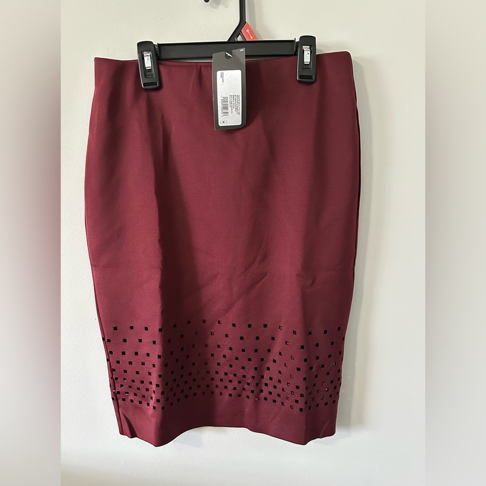 Mossimo Elegant Burgundy Pencil Skirt M